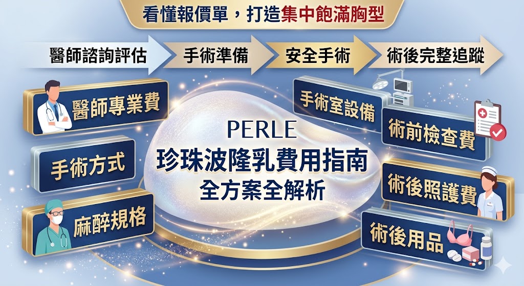 珍珠波是近年隆乳假體討論度高的選擇,主打底座較窄、凸度較高,適合想評估集中、高挺胸型的人。本篇整理珍珠波費用怎麼算、報價單包含哪些項目、影響珍珠波價位的因素,以及第一次諮詢前該問哪些問題,幫助你比較方案時不只看價格,也能看懂醫師評估、麻醉、術後照護與可能追加費用,降低踩雷風險。